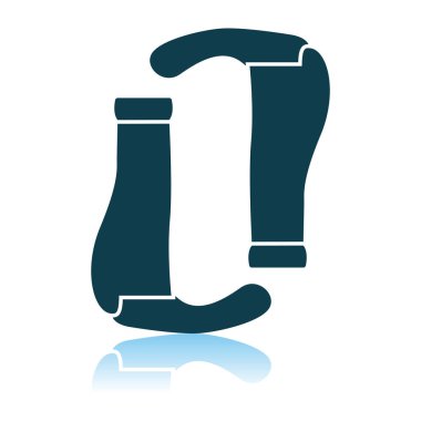 Bisiklet Kavrama Simgesi. Gölge Yansıma Tasarımı. Vektör İllüstrasyonu.