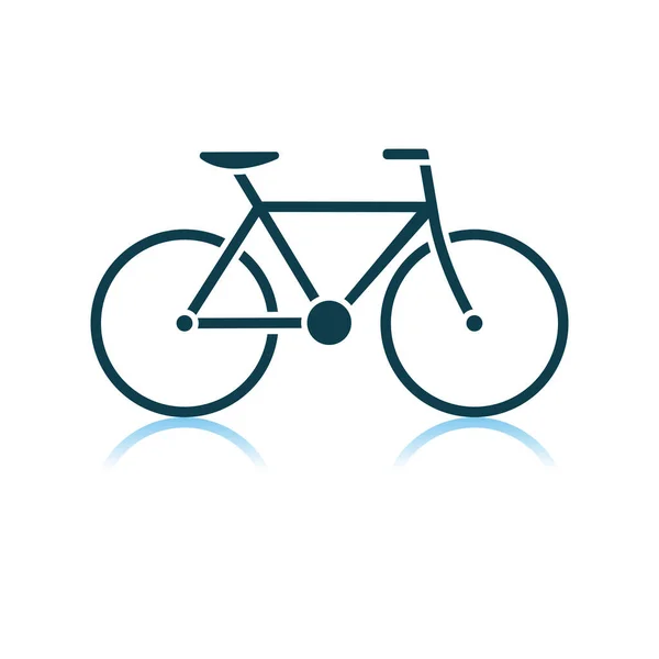Icono Bicicleta Shadow Reflection Design Ilustración Vectorial — Archivo Imágenes Vectoriales