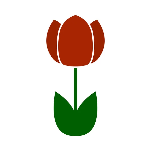 Εικόνα Ανοιξιάτικο Λουλούδι Επίπεδη Σχεδίαση Χρωμάτων Εικονογράφηση Διανύσματος — Διανυσματικό Αρχείο