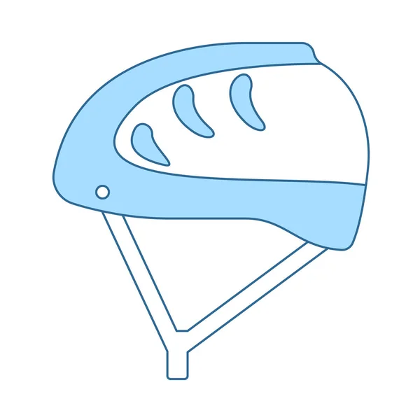 Αναρρίχηση Helmet Icon Λεπτή Γραμμή Σχέδιο Μπλε Γεμίσματος Εικονογράφηση Διανύσματος — Διανυσματικό Αρχείο