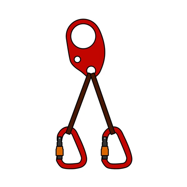 Alpinist Self Rescue System Icon Editable Outline Color Fill Design — Stock Vector