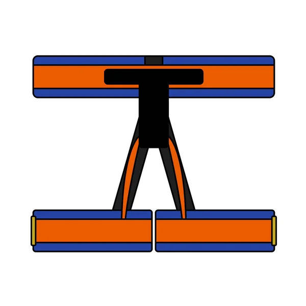 Alpinist Belay Belt Icon Editable Outline Color Fill Design Vector — Stock Vector