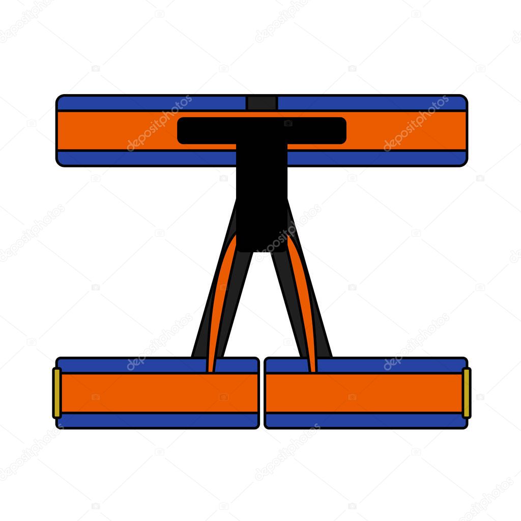 Alpinist Belay Belt Icon. Editable Outline With Color Fill Design. Vector Illustration.