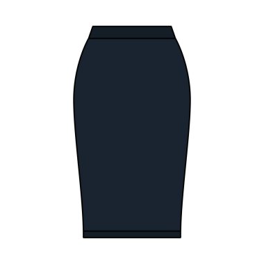 İş Kalemi Etek Simgesi. Renk Doldurma Tasarımı ile Düzenlenebilir Tasarım. Vektör İllüstrasyonu.