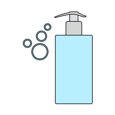 Sıvı sabun ikonu dağıtıcısı. Renk Doldurma Tasarımı ile Düzenlenebilir Tasarım. Vektör İllüstrasyonu.