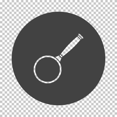 Büyüteç Simgesi. Şeffaflık Ağı 'nda Kalıp Tasarımı' nı çıkar. Vektör İllüstrasyonu.