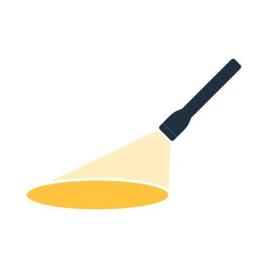 El feneri simgesi. Düz Renk Tasarımı. Vektör İllüstrasyonu.