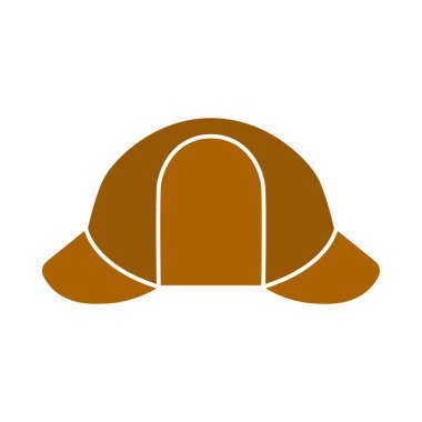 Sherlock Hat Simgesi. Düz Renk Tasarımı. Vektör İllüstrasyonu.