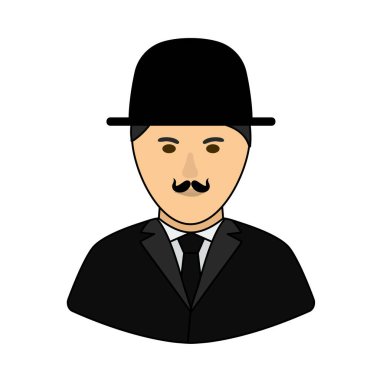 Detective Icon. Editable Outline With Color Fill Design. Vector Illustration. clipart