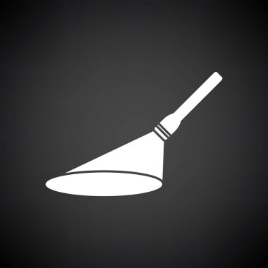 El feneri simgesi. Siyah Arkaplan 'da beyaz. Vektör İllüstrasyonu.