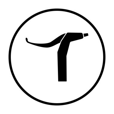 Bisiklet tutma kolu fren simgesi. İnce Çember Şablon Tasarımı. Vektör İllüstrasyonu.