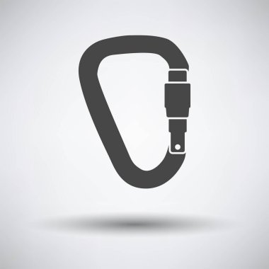 Dağcı Carabine Icon. Koyu Gri Arkaplan ve Yuvarlak Gölge. Vektör İllüstrasyonu.