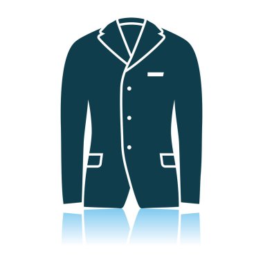 İş Giysisi Simgesi. Gölge Yansıma Tasarımı. Vektör İllüstrasyonu.