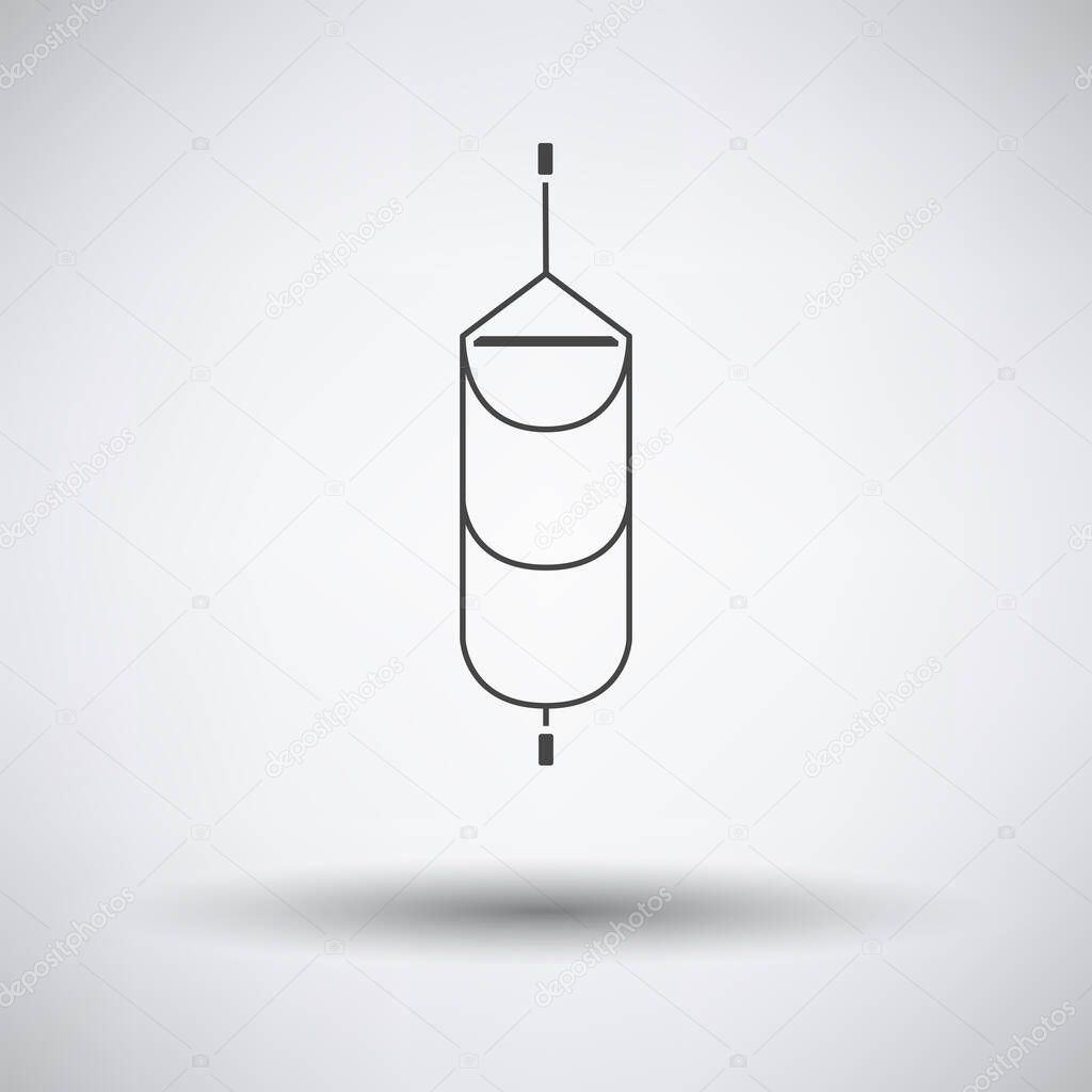 Alpinist Step Ladder Icon. Dark Gray on Gray Background With Round Shadow. Vector Illustration.