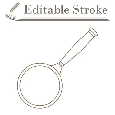 Büyüteç Simgesi. Düzenlenebilir Basit Tasarım. Vektör İllüstrasyonu.