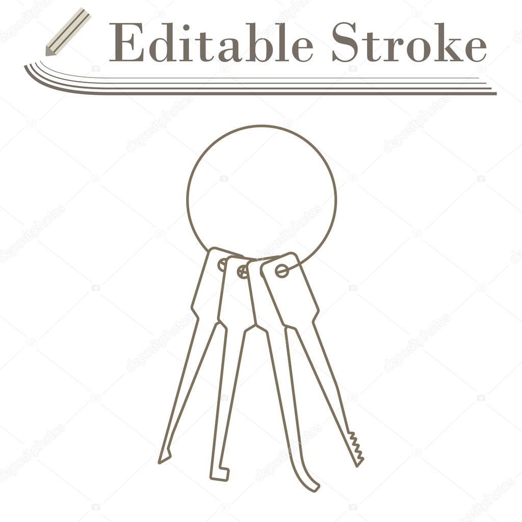 Lockpick Icon. Editable Stroke Simple Design. Vector Illustration.