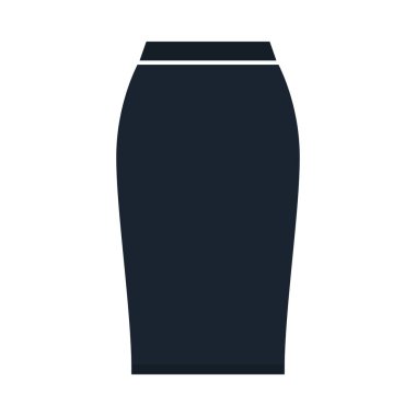 İş Kalemi Etek Simgesi. Düz Renk Tasarımı. Vektör İllüstrasyonu.