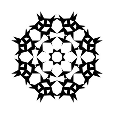 Snowflake Icon. Snowflake Icon picture. Snowflake in Flat Design. Pattern of Snow, Black Color Design. Vector illustration.