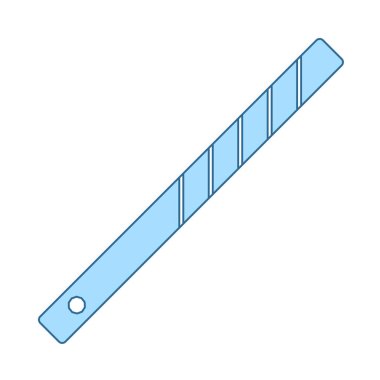 Business Tie Clip Icon. Thin Editable Line With Blue Fill Design. Vector Illustration.