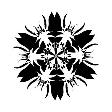 Snowflake Icon. Snowflake Icon picture. Snowflake in Flat Design. Pattern of Snow, Black Color Design. Vector illustration.