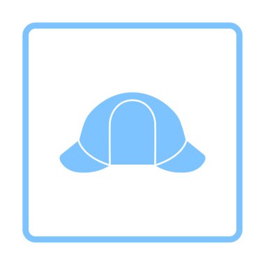 Sherlock Hat Icon. Blue Frame Design. Vector Illustration.