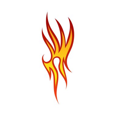 Fire Flame Element. Red And Yellow Colors Design. Vector Illustration.