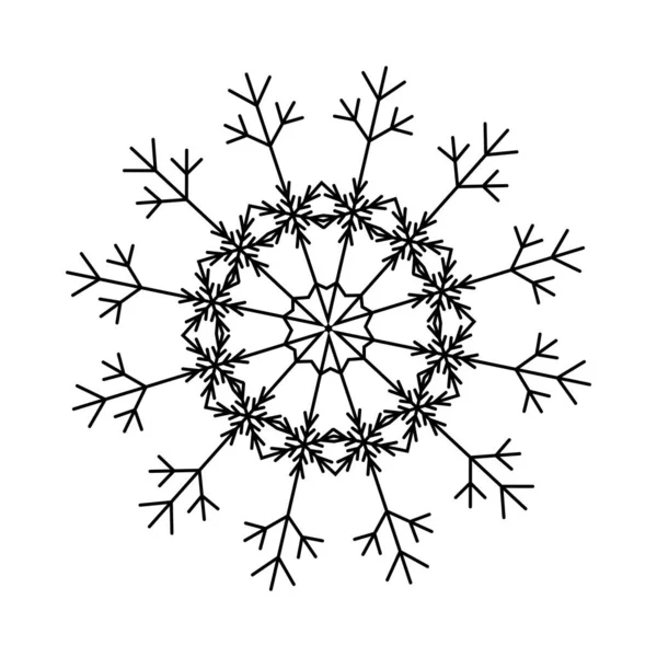 Snowflake Icon. Snowflake Icon picture. Snowflake in Flat Design. Pattern of Snow, Black Color Design. Vector illustration.