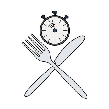 Fast Lunch Icon. Editable Outline With Color Fill Design. Vector Illustration.