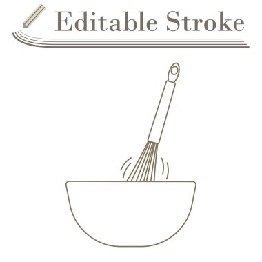 Corolla Bowl Simgesine Karışıyor. Düzenlenebilir Basit Tasarım. Vektör İllüstrasyonu.