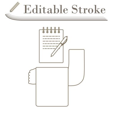 Garson, Oder Simgesini al. Düzenlenebilir Basit Tasarım. Vektör İllüstrasyonu.