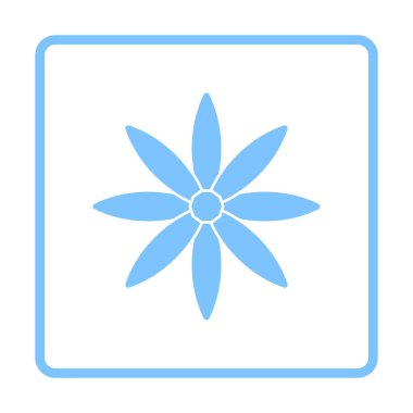 İş Broşu Simgesi. Mavi Çerçeve Tasarımı. Vektör İllüstrasyonu.