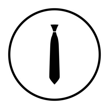İş Kravat Simgesi. İnce Çember Şablon Tasarımı. Vektör İllüstrasyonu.