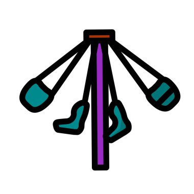 Büyük Atlıkarınca Simgesi. Renk Doldurma Tasarımı ile Düzenlenebilir Tasarım. Vektör İllüstrasyonu.