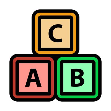 Tuğla Kutusu Simgesi. Renk Doldurma Tasarımı ile Düzenlenebilir Kalın Tasarım. Vektör İllüstrasyonu.