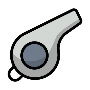 Islık Simgesi. Renk Doldurma Tasarımı ile Düzenlenebilir Kalın Tasarım. Vektör İllüstrasyonu.