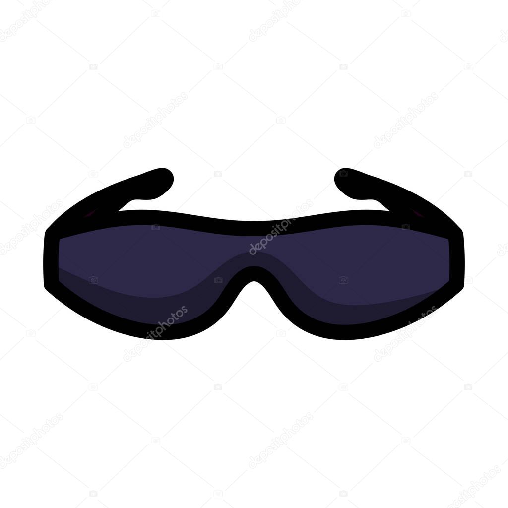 Poker Sunglasses Icon. Editable Bold Outline With Color Fill Design. Vector Illustration.