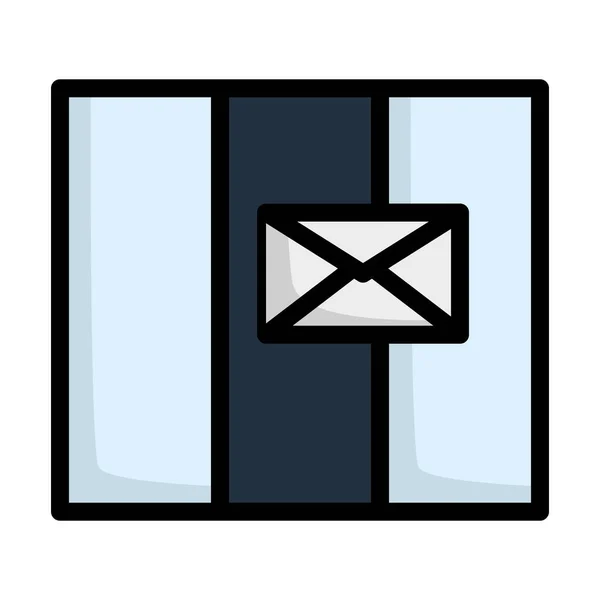 Mailing Icon Editierbare Kühne Umrisse Mit Farbfülldesign Vektorillustration — Stockvektor