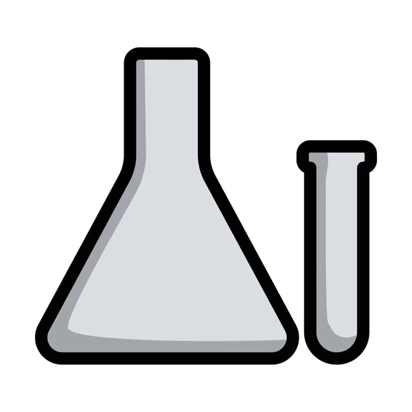 Ikona Żarówek Chemicznych Edytowalny Pogrubiony Kontur Kolorowym Wzorem Wypełniacza Ilustracja — Wektor stockowy