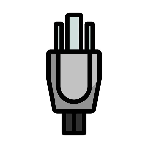 Electrical Plug Icon Editable Bold Outline Color Fill Design Vector — Stock Vector