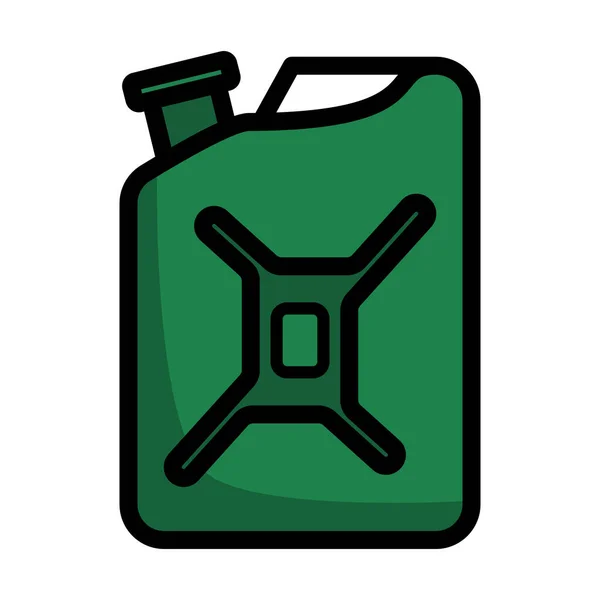 Fuel Canister Icon Profilo Grassetto Modificabile Con Design Riempimento Colore — Vettoriale Stock