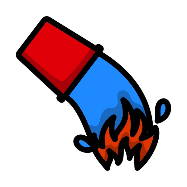 Fire Bucket Icon Editable Bold Outline Color Fill Design Vector — Stock Vector