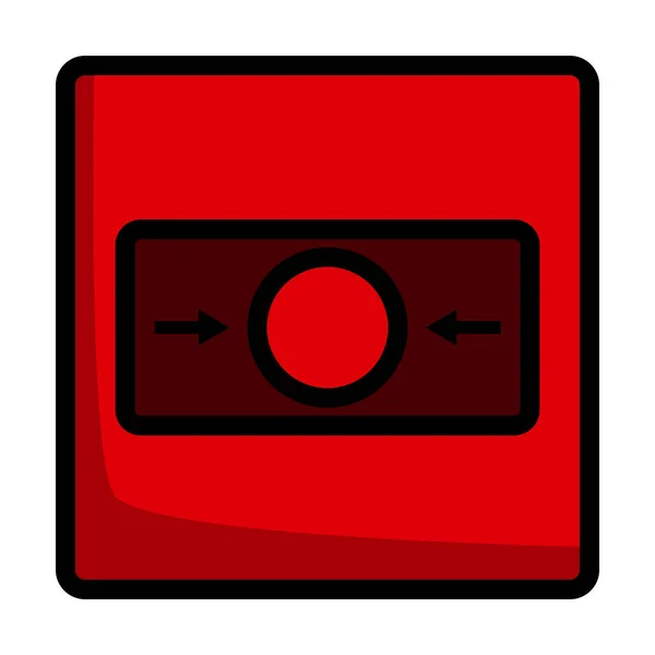 Icono Alarma Fuego Esquema Audaz Editable Con Diseño Relleno Color — Vector de stock