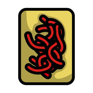 Solucan konteynırı ikonu. Renk Doldurma Tasarımı ile Düzenlenebilir Kalın Tasarım. Vektör İllüstrasyonu.