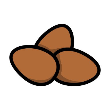 Yumurta Simgesi. Renk Doldurma Tasarımı ile Düzenlenebilir Kalın Tasarım. Vektör İllüstrasyonu.