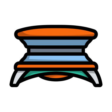 Solaryum ikonu. Renk Doldurma Tasarımı ile Düzenlenebilir Kalın Tasarım. Vektör İllüstrasyonu.