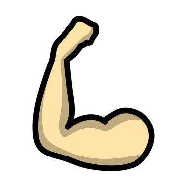 Bicep 'in ikonu. Renk Doldurma Tasarımı ile Düzenlenebilir Kalın Tasarım. Vektör İllüstrasyonu.