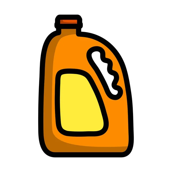 Icono Lata Jugo Fruta Esquema Audaz Editable Con Diseño Relleno — Vector de stock