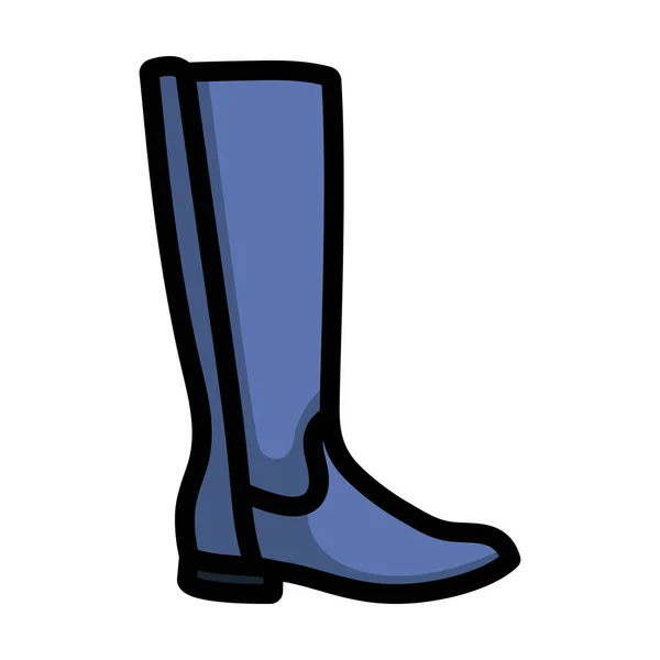 Autumn Woman Boot Icon Esquema Audaz Editable Con Diseño Relleno — Vector de stock