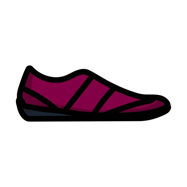 Hombre Casual Shoe Icon Esquema Audaz Editable Con Diseño Relleno — Vector de stock