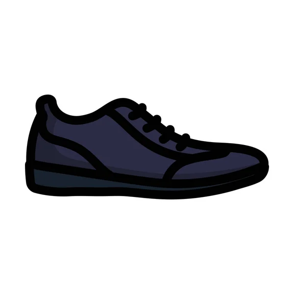 Man Casual Shoe Icon Editable Bold Outline Color Fill Design — Stock Vector